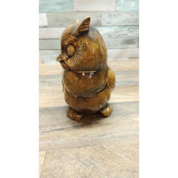 Vintage Alberta Mold Inc Alberta's Ceramic Horned Owl Boho 70's Artist Signed - Picture 4 of 10